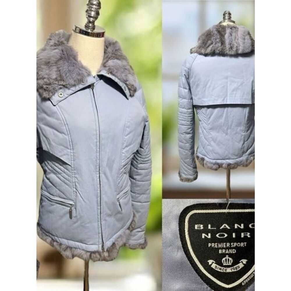 Blanc Noir Down Insulated Winter Snow Ski Quilted Jacket Coat Parka Size XL